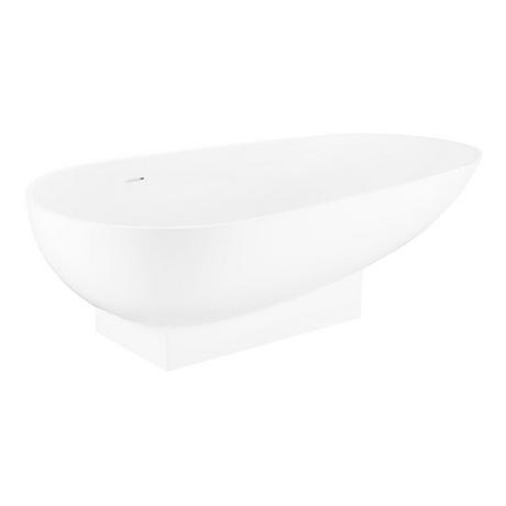 71" Quinton Solid Surface Freestanding Tub - Matte Finish