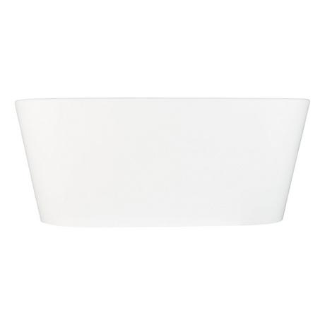 62" Lucina Solid Surface Freestanding Tub - Overflow