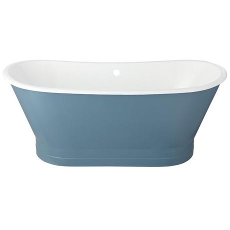 67" Kateryn Bateau Cast Iron Skirted Tub - Slate Blue