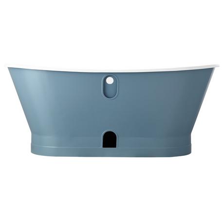 67" Kateryn Bateau Cast Iron Skirted Tub - Slate Blue