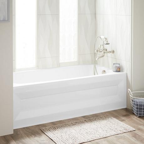 60" x 32" Bradenton Acrylic Alcove Soaking Tub  - White