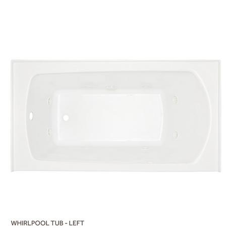 60" x 32" Bradenton Acrylic Alcove Whirlpool Tub  - White