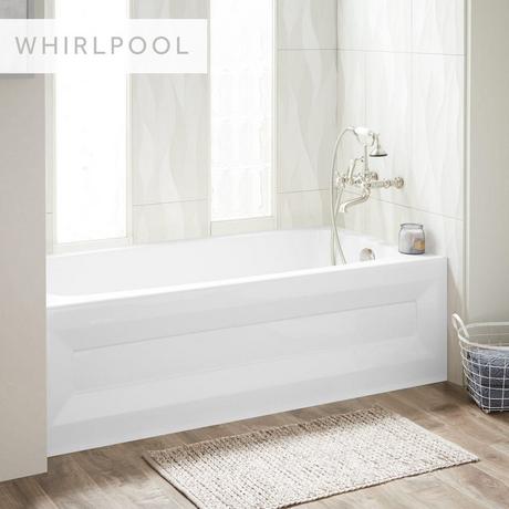 60" x 32" Bradenton Acrylic Alcove Whirlpool Tub  - White