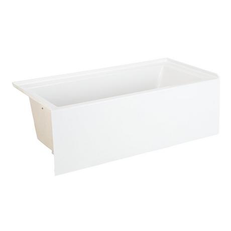 60" x 30" Sitka Acrylic Alcove Whirlpool Tub - White