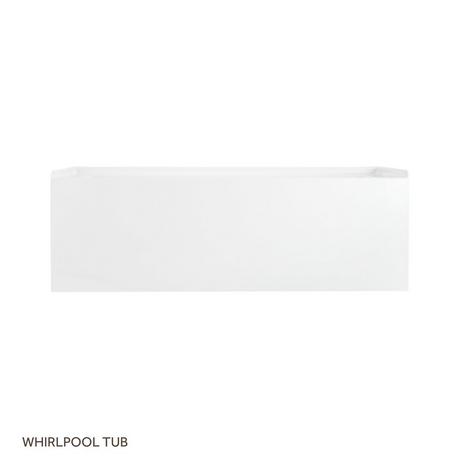 60" x 30" Sitka Acrylic Alcove Whirlpool Tub - White