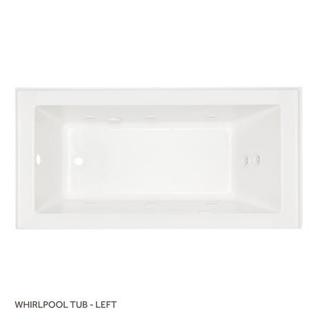 60" x 32" Sitka Acrylic Alcove Whirlpool Tub - White