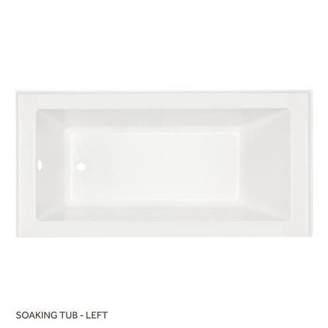 60" x 36" Sitka Acrylic Alcove Soaking Tub - White