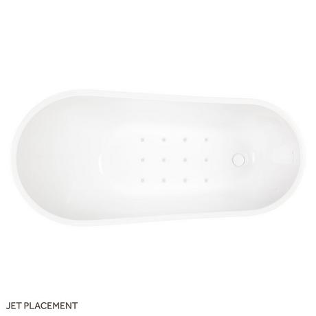 59" Sheba Acrylic Slipper Tub - Air Massage