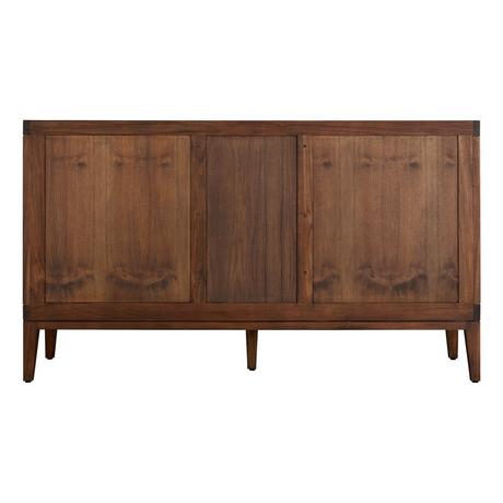 60" Aliso Teak Double Vanity for Rectangular Undermount - Java