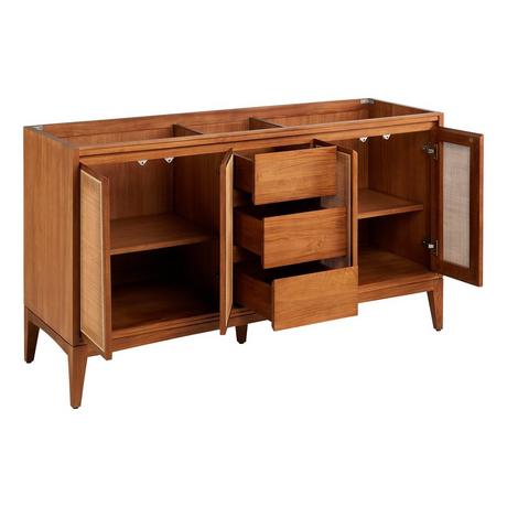 60" Simien Teak Double Vanity - Teak