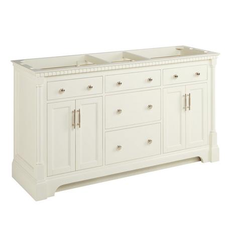 60" Claudia Double Vanity With Undermount Sinks - White