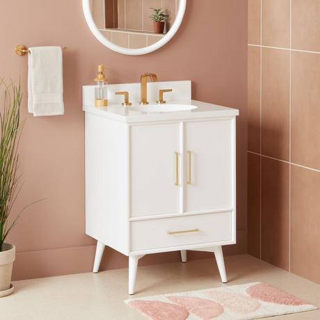 24" Novak Vanity with Undermount Sink - Bright White