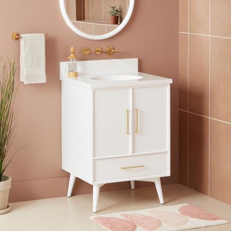 24" Novak Vanity with Undermount Sink - Bright White