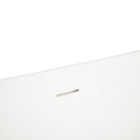 66" Sheba Solid Surface Freestanding Tub - Integral Overflow & White Drain - Matte Finish